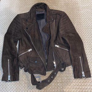 EUC All Saints Hitchen Suede Jacket Graphite - UK8/US 4 - ⭐️1 DAY FLASH SALE⭐️